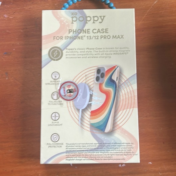 XO Poppy iPhone 13/12 Pro Max Magsafe Compatible Rainbow Durable Case - Picture 7 of 8